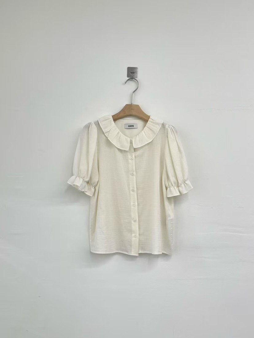 ANOU直郵韓國代購㊣女裝新品推薦休閑25春夏熱賣襯衫蕾絲衫ANOU襯衫/蕾絲衫