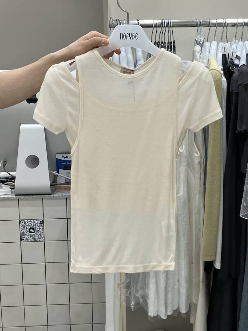 NOFYBE韓國直郵㊣東大門實拍女裝新品休閑熱賣時尚人氣25春夏T恤NOFYBET恤