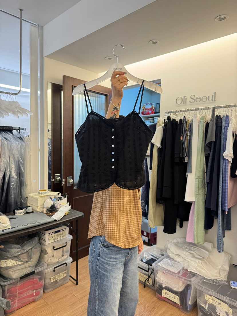 OLI SEOUL直郵韓國代購㊣女裝新品推薦時尚吊帶背心不含內搭OLI SEOUL吊帶/背心