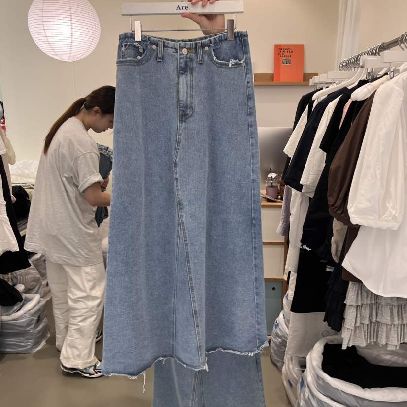 ARE直郵韓國代購㊣女裝新品25春夏時尚熱賣休閑人氣推薦長裙ARE YOU/ARE長裙