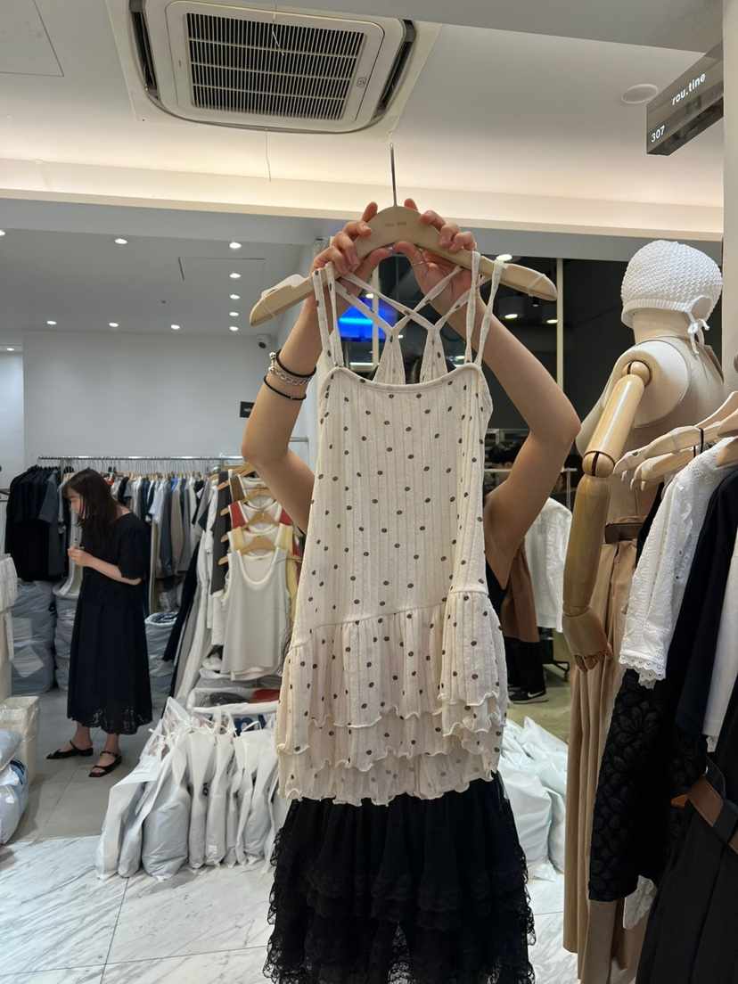ROU.TINE韓國直郵㊣東大門實拍女裝新款休閑人氣時尚吊帶背心ROU.TINE吊帶/背心