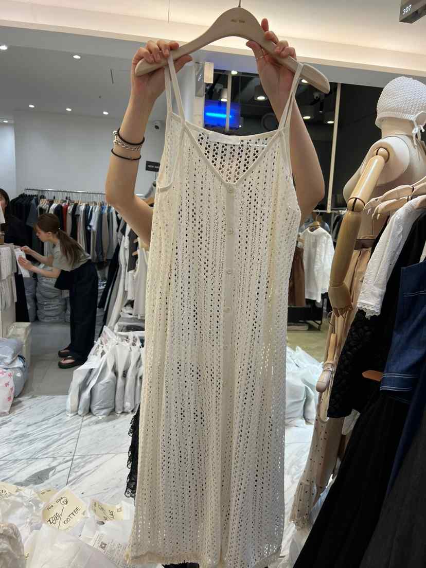 ROU.TINE韓國㊣直郵東大門代購女裝新款25春夏休閑人氣連衣裙ROU.TINE連衣裙