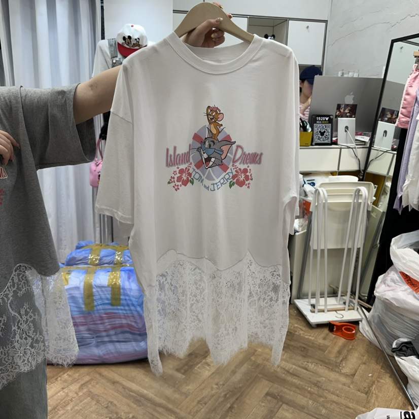 DE LINE韓國直郵㊣東大門實拍女裝新款休閑時尚25春夏熱賣T恤DE LINET恤