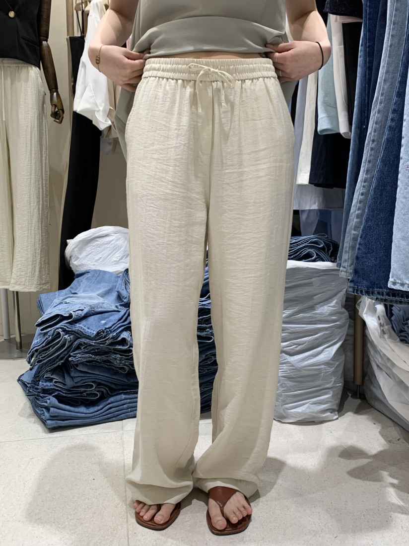 VINTAGE VIBE韓國直郵㊣女裝新品人氣推薦25春夏休閑褲亞麻VINTAGE VIBE休閑褲