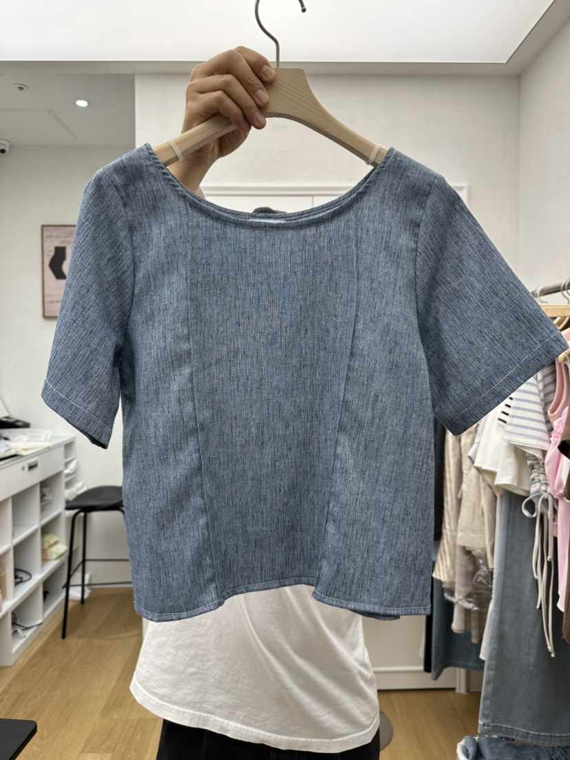 RE:FRESH-L韓國直郵㊣東大門實拍女裝新品熱賣人氣襯衫蕾絲衫RE:FRESH襯衫/蕾絲衫