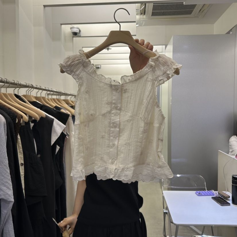 AMON直郵韓國代購㊣女裝新品推薦人氣25春夏休閑襯衫蕾絲衫AMON襯衫/蕾絲衫