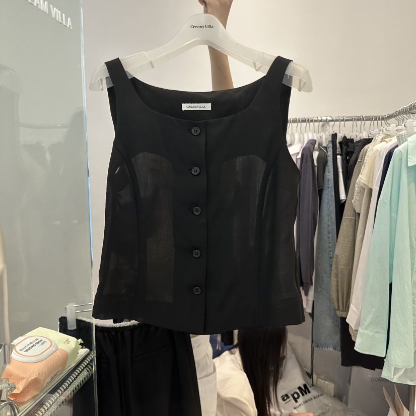 CREAM VILLA韓國㊣直郵東大門代購女裝新款熱賣吊帶背心CREAMVILLA吊帶/背心