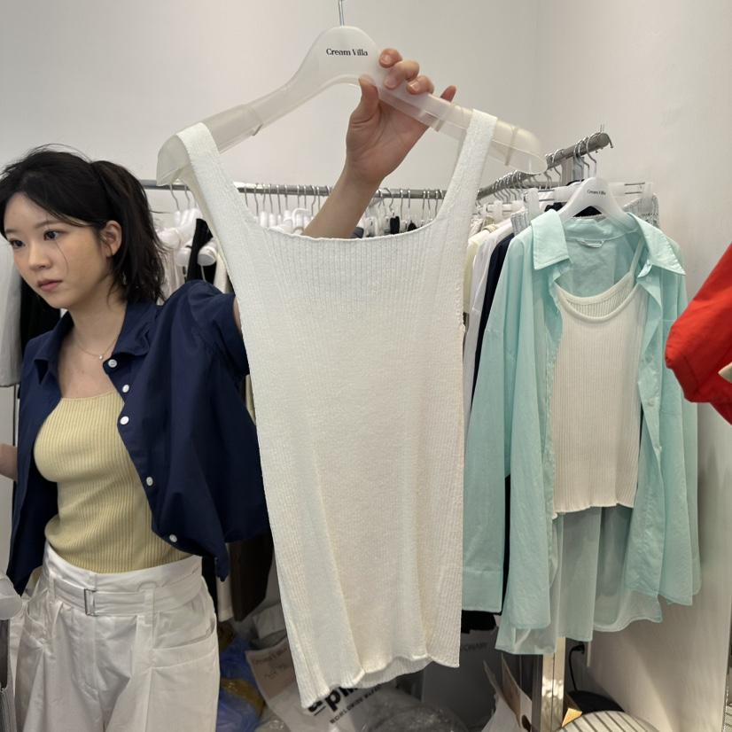 CREAM VILLA韓國㊣直郵東大門代購女裝新品人氣吊帶背心CREAMVILLA吊帶/背心
