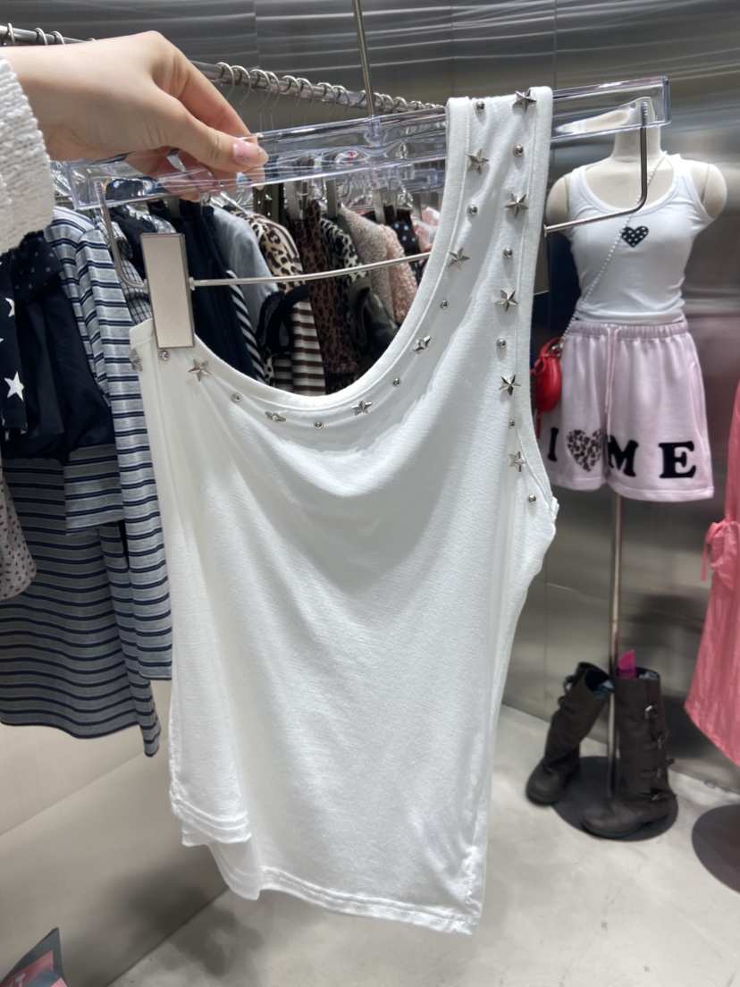KIKI直郵韓國代購㊣女裝新款休閑時尚熱賣推薦25春夏吊帶背心KIKI吊帶/背心
