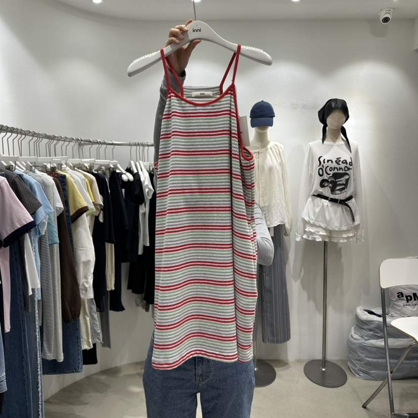 INNI直郵韓國代購㊣女裝新品熱賣時尚休閑人氣推薦25春夏連衣裙inni連衣裙