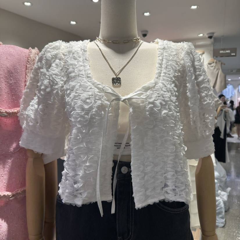 DELLING韓國㊣直郵東大門代購女裝新款人氣25春夏襯衫蕾絲衫DELLING襯衫/蕾絲衫
