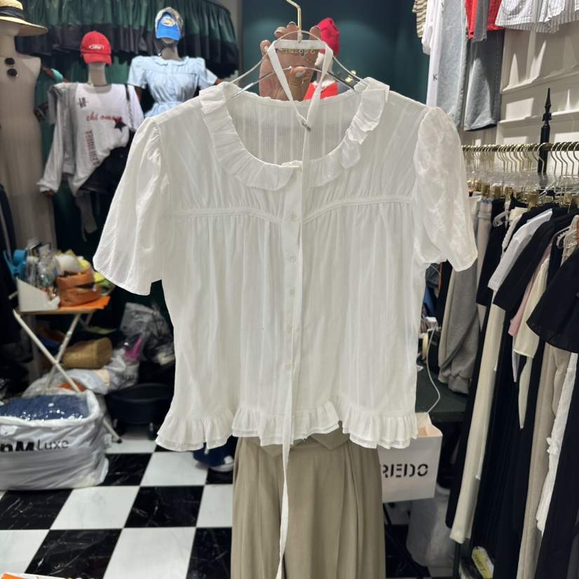 3COLOR韓國㊣直郵東大門代購女裝新品時尚襯衫蕾絲衫Three color襯衫/蕾絲衫