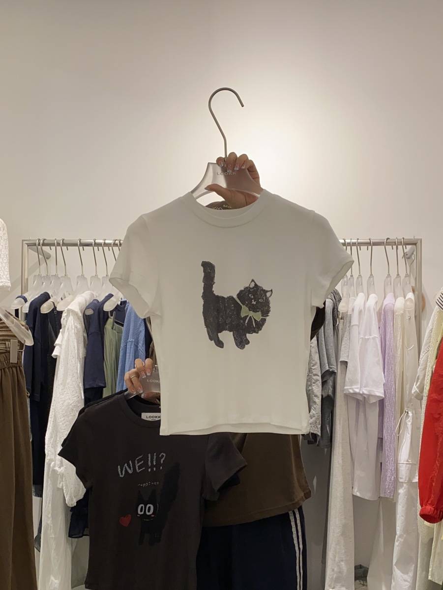 LOOKK韓國直郵㊣東大門實拍女裝新品熱賣25春夏休閑時尚T恤LOOKKT恤