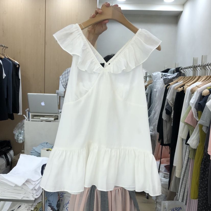 VILLABUTTON韓國㊣直郵東大門代購女裝新品25春夏襯衫蕾絲衫VILLABUTTON襯衫/蕾絲衫