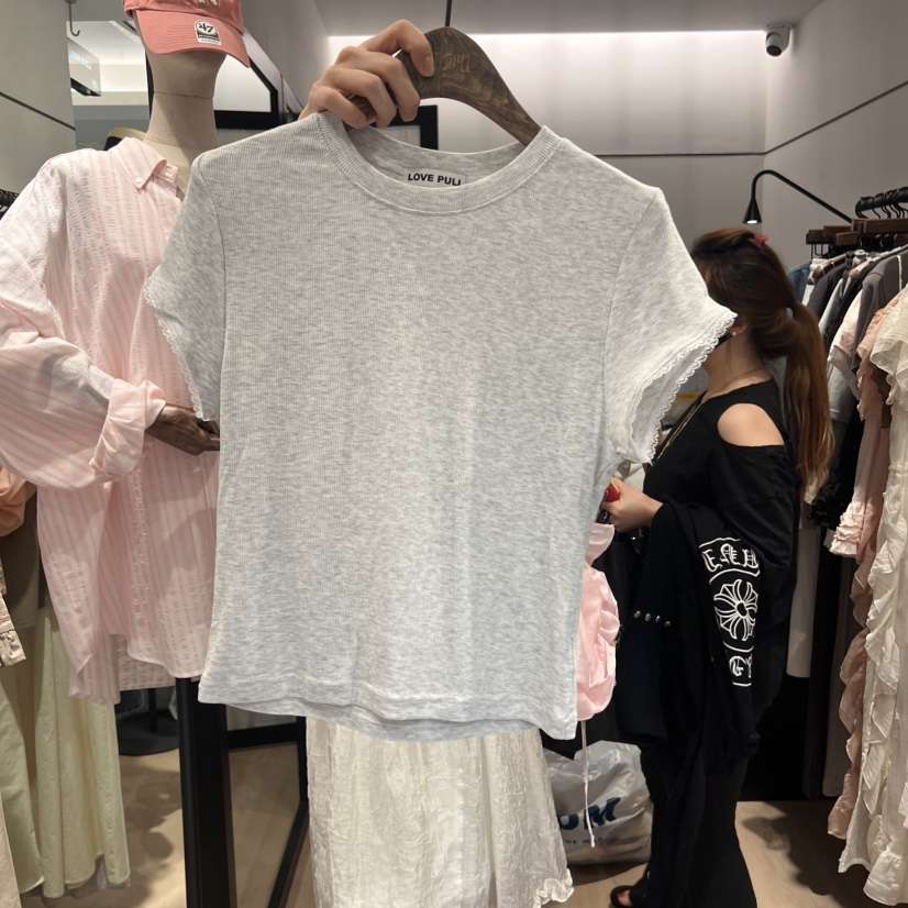 LOVE PULL韓國㊣直郵東大門代購女裝新款時尚休閑推薦熱賣T恤LOVE PULLT恤