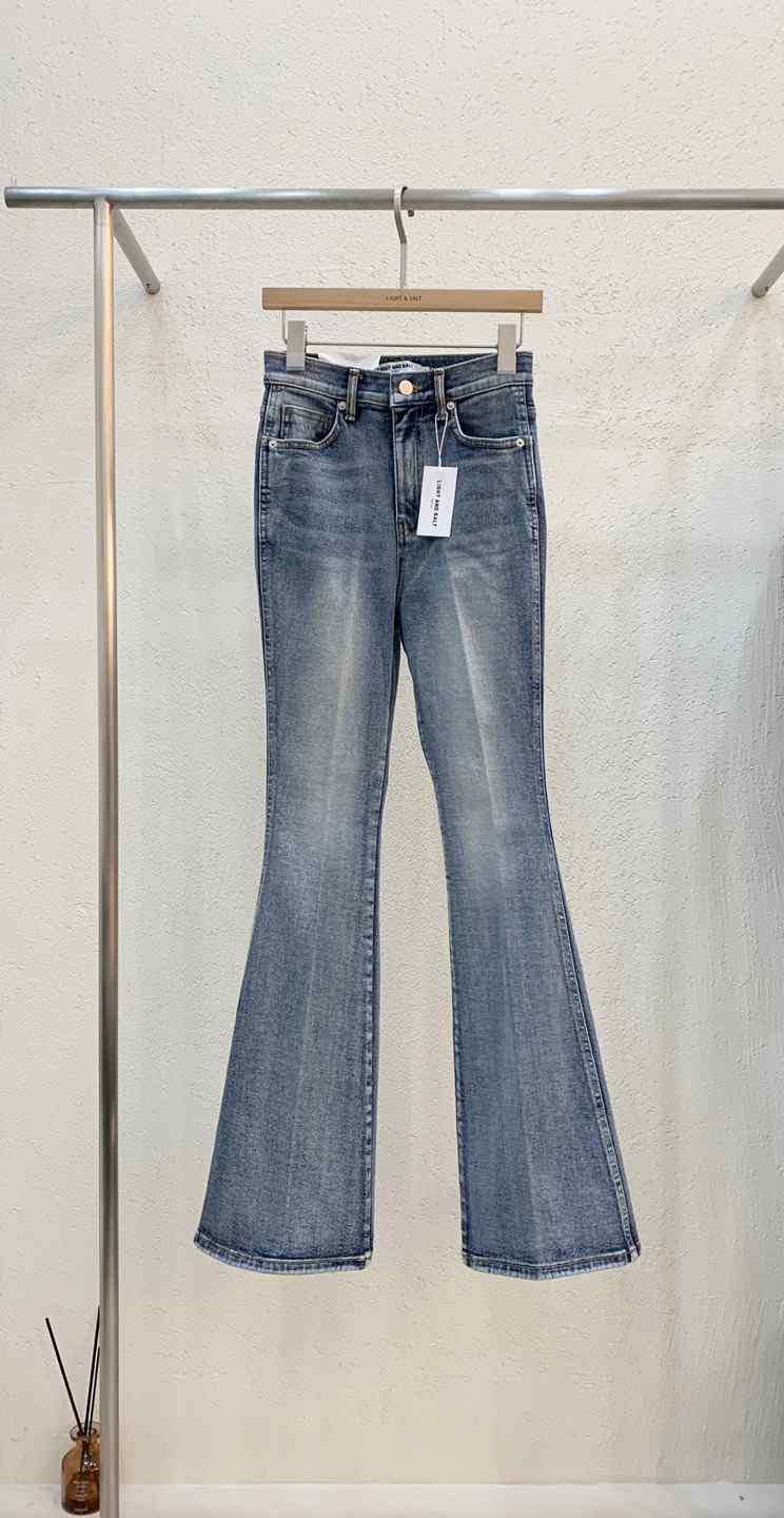 LIGHT AND SALT韓國直郵㊣東大門實拍女裝新品25春夏牛仔褲LIGHT AND SALT牛仔褲