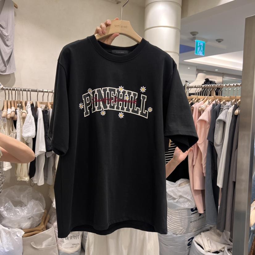 SALONDEMAG韓國直郵㊣女裝新品時尚休閑推薦人氣25春夏T恤刺繡SALONDEMAGT恤