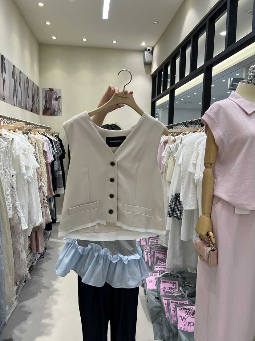 MARIE MARIE直郵韓國代購㊣女裝新品25春夏休閑時尚人氣馬甲MARIE MARIE馬甲