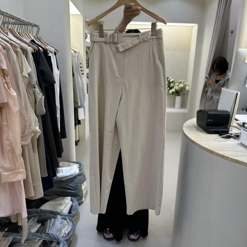 MATIERE韓國直郵㊣東大門實拍女裝新品人氣休閑休閑褲含腰帶MATIERE休閑褲
