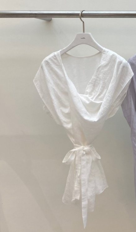 LE-PPL韓國代購女士新品真品時尚職業休閑襯衫蕾絲衫含脖帶LE-PPL襯衫/蕾絲衫