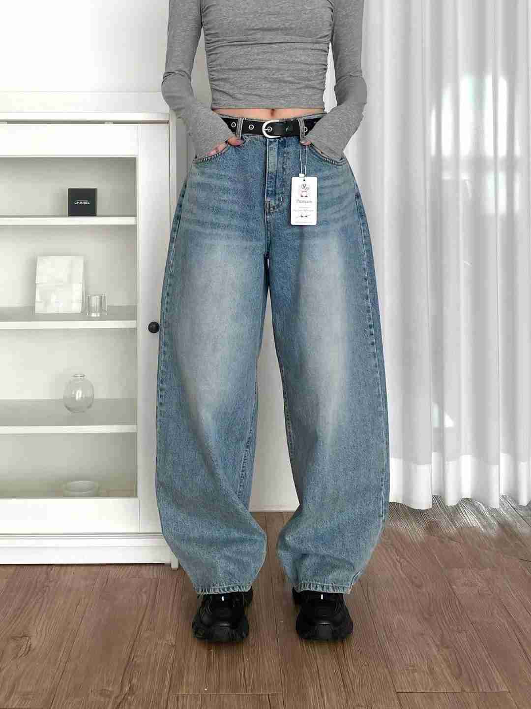 STYLE LAB韓國直郵女士新品25春夏真品人氣牛仔褲不含腰帶STYLE LAB牛仔褲