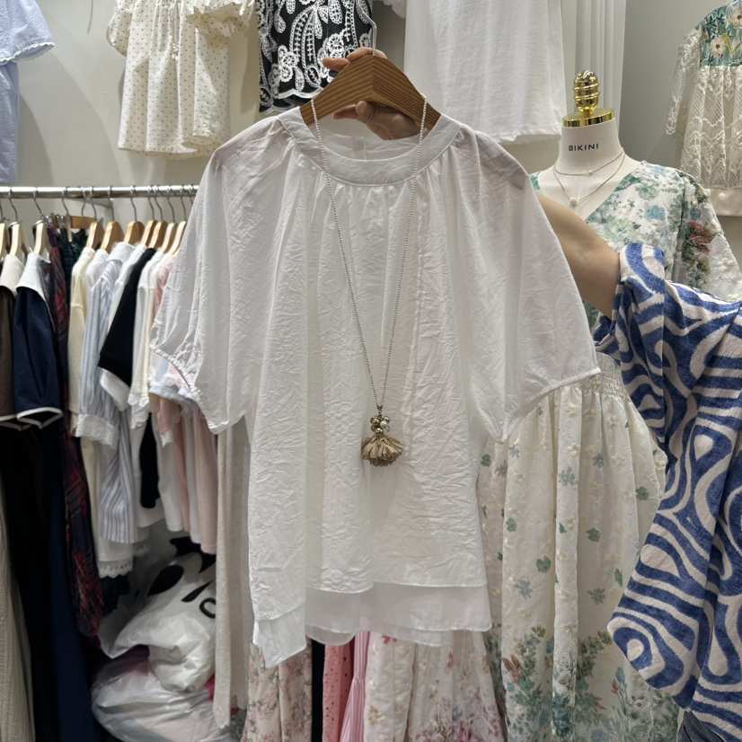 BIKINI直郵韓國代購㊣女裝新品休閑人氣推薦時尚襯衫蕾絲衫BIKINI襯衫/蕾絲衫