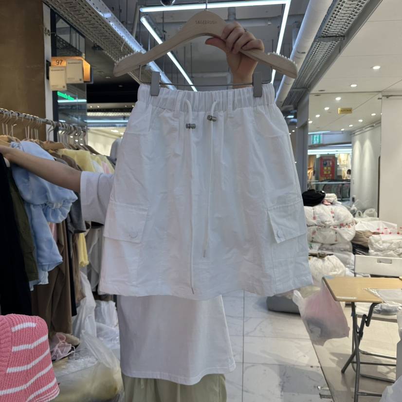 SAGE BRUSH韓國直郵㊣東大門實拍女裝新款休閑時尚25春夏短裙SAGE BRUSH短裙