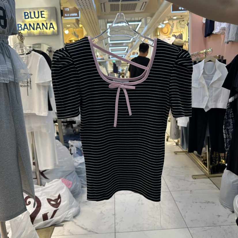 BLUE BANANA韓國㊣直郵東大門代購女裝新款25春夏人氣時尚T恤BLUE BANANAT恤