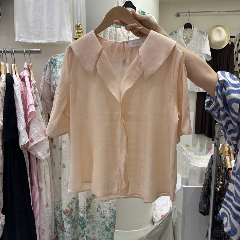 BIKINI直郵韓國代購㊣女裝新品休閑時尚25春夏熱賣襯衫蕾絲衫BIKINI襯衫/蕾絲衫