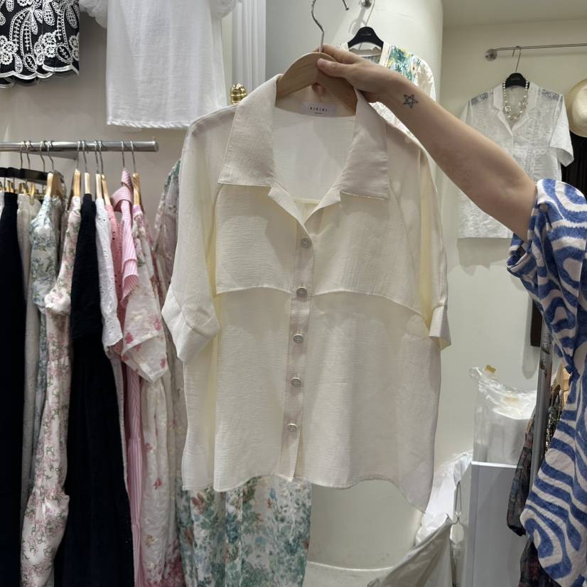 BIKINI韓國㊣直郵東大門代購女裝新品推薦時尚休閑襯衫蕾絲衫BIKINI襯衫/蕾絲衫