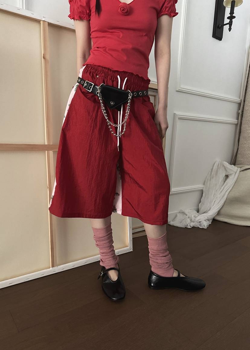 CLODE直郵韓國代購㊣女裝新款25春夏時尚人氣休閑短褲含腰包CLODE短褲