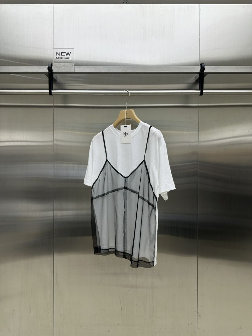 MYDRESS韓國㊣直郵東大門代購女裝新品時尚熱賣25春夏T恤假兩件MYDRESST恤
