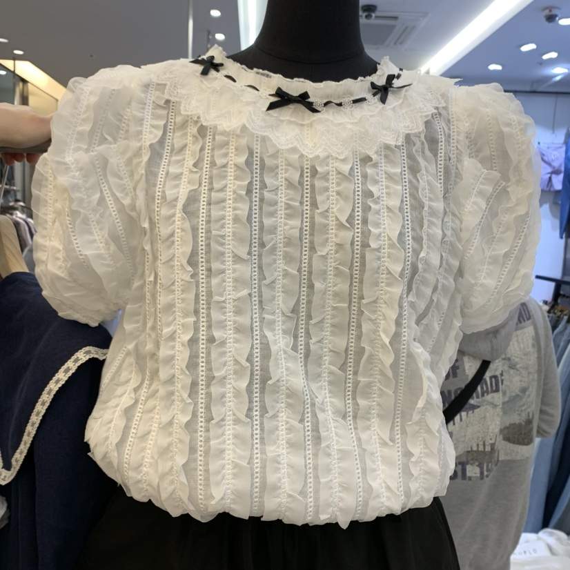 BEEN-A直郵韓國代購㊣女裝新款時尚休閑推薦人氣襯衫蕾絲衫BEEN-A襯衫/蕾絲衫