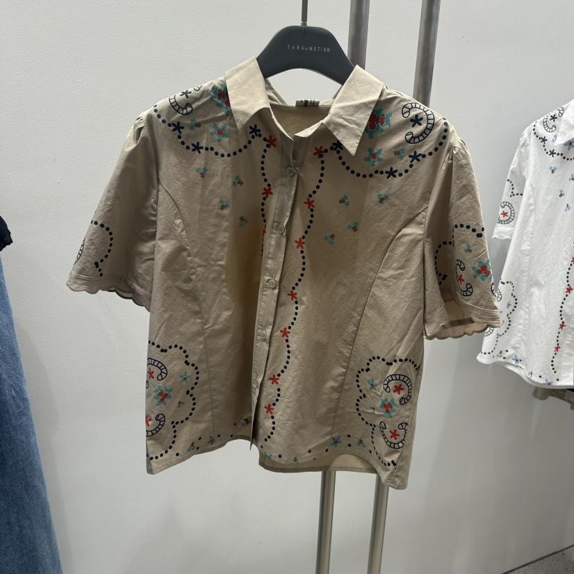 TARABY MOTION直郵韓國代購㊣女裝新款熱賣25春夏襯衫蕾絲衫TARABY MOTION襯衫/蕾絲衫