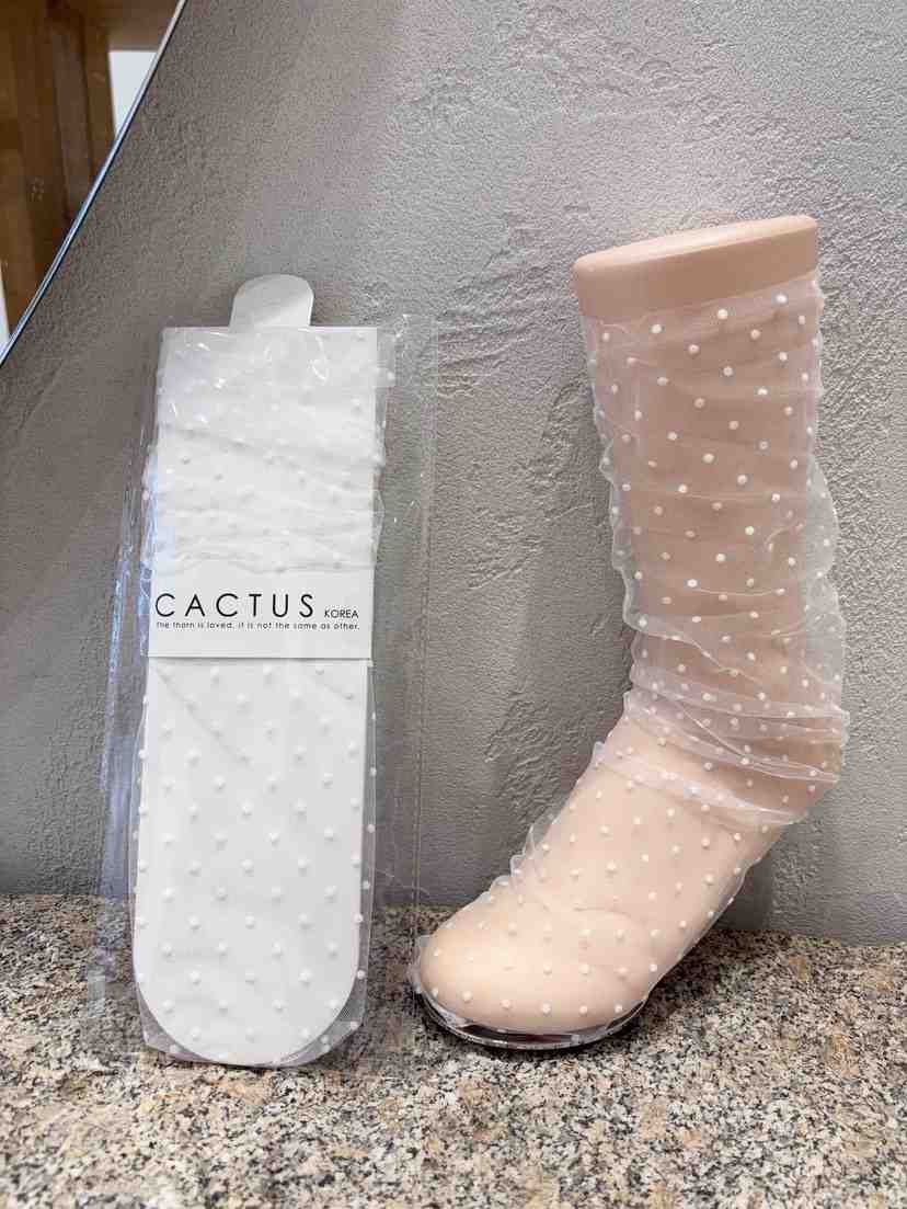 CACTUS-Q直郵韓國代購㊣女裝新品推薦25春夏休閑時尚襪子蕾絲CACTUS十雙起/可混搭襪子