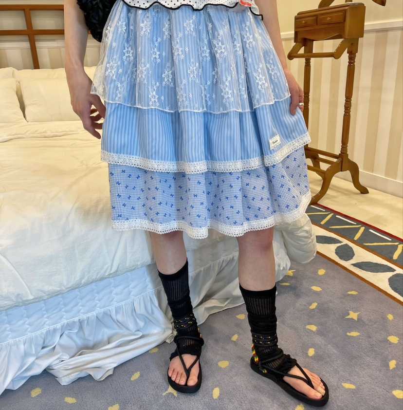 BOUTIQUE-L韓國㊣直郵東大門代購女裝新品休閑半身裙中短裙BOUTIQUE-L半身裙/中短裙