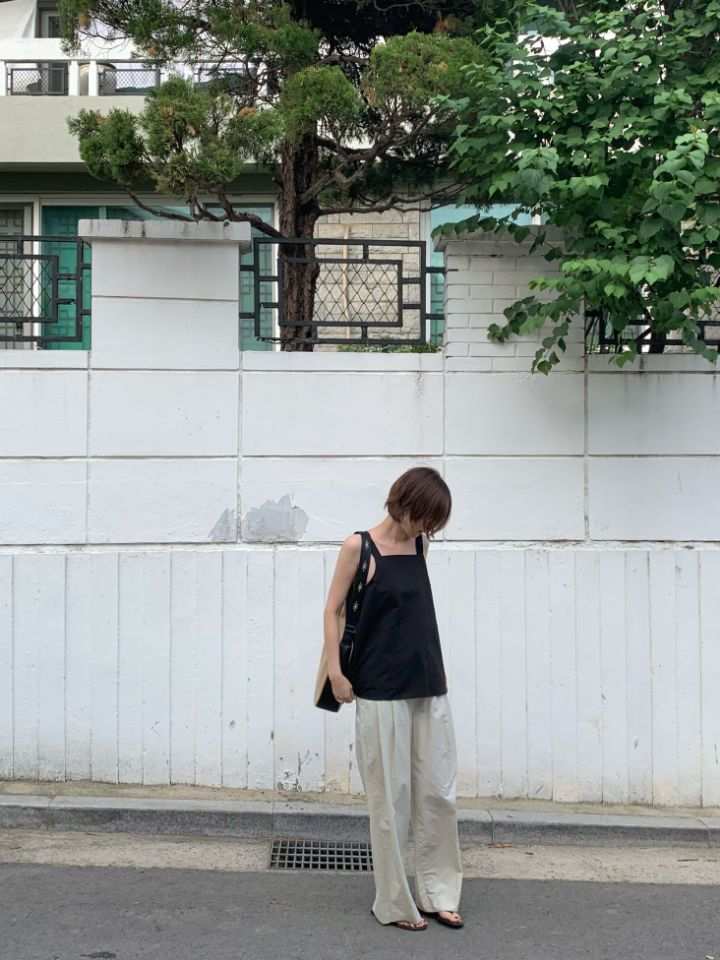 MARE韓國直郵㊣東大門實拍女裝新品推薦25春夏吊帶背心亞麻布MARE吊帶/背心