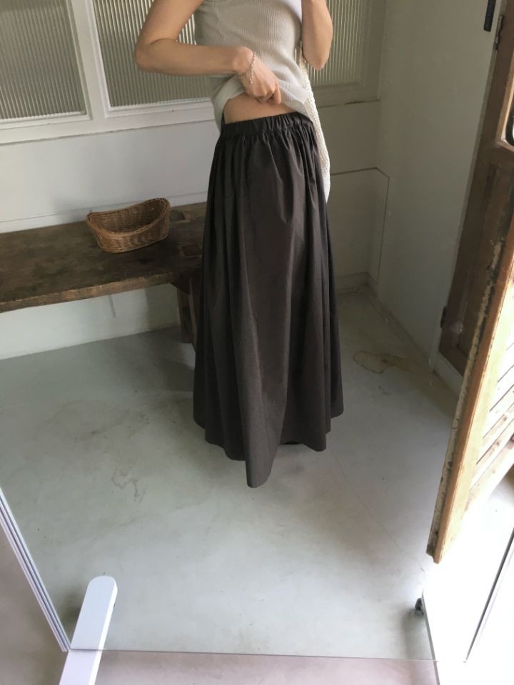 MARE韓國㊣直郵東大門代購女裝新品25春夏推薦休閑長裙褶皺MARE長裙
