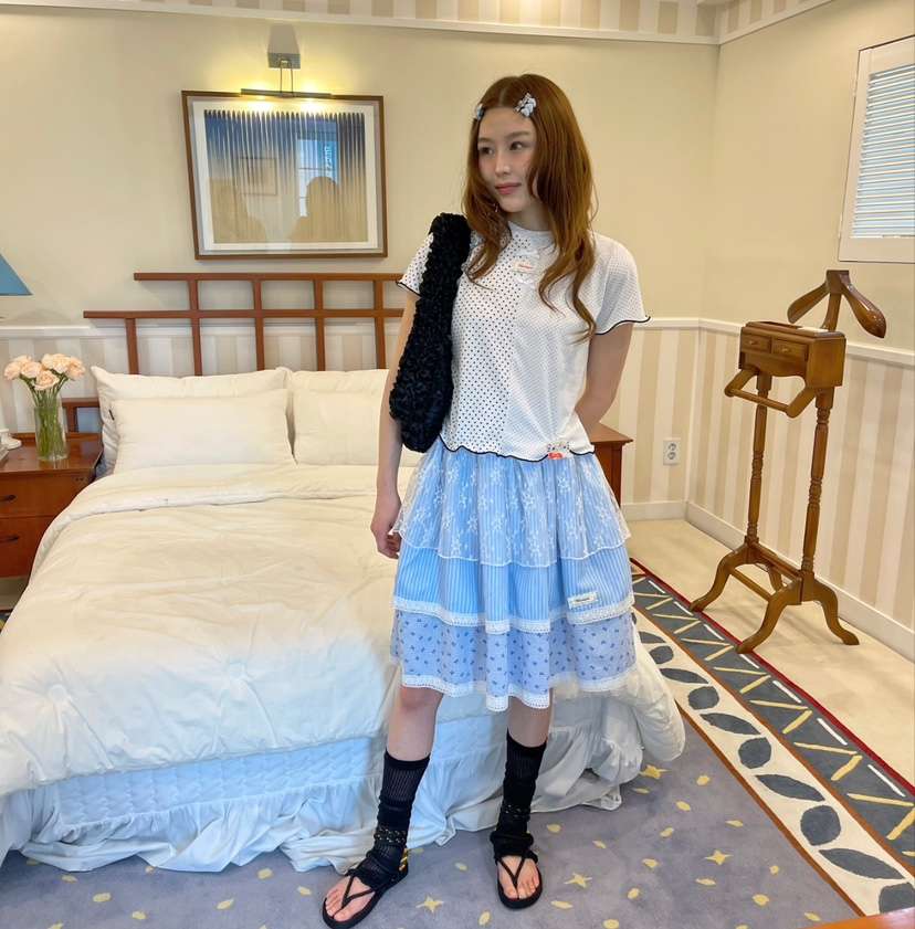 BOUTIQUE-L韓國㊣直郵東大門代購女裝新款人氣25春夏時尚T恤BOUTIQUE-LT恤