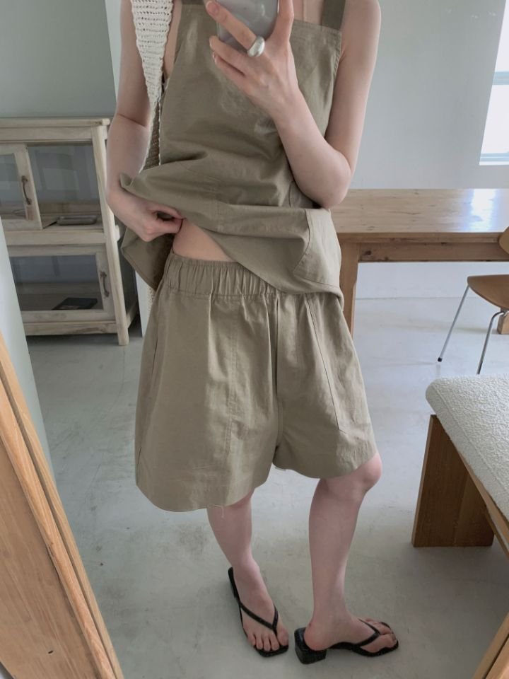 MARE韓國直郵㊣女裝新品25春夏休閑時尚熱賣推薦短褲套裝亞麻MARE短褲