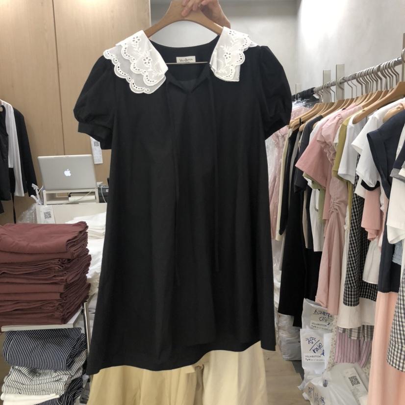 VILLABUTTON韓國直郵㊣東大門實拍女裝新款人氣熱賣連衣裙刺繡VILLABUTTON連衣裙