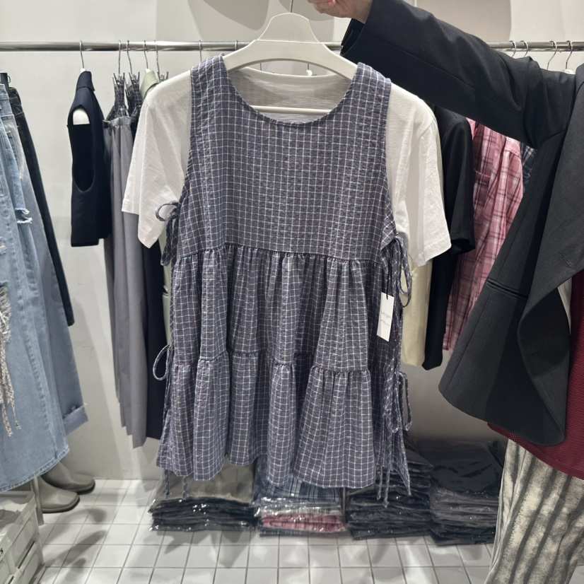 ZIPPER韓國㊣直郵東大門代購女裝新品推薦休閑連衣裙蝴蝶結ZIPPER連衣裙