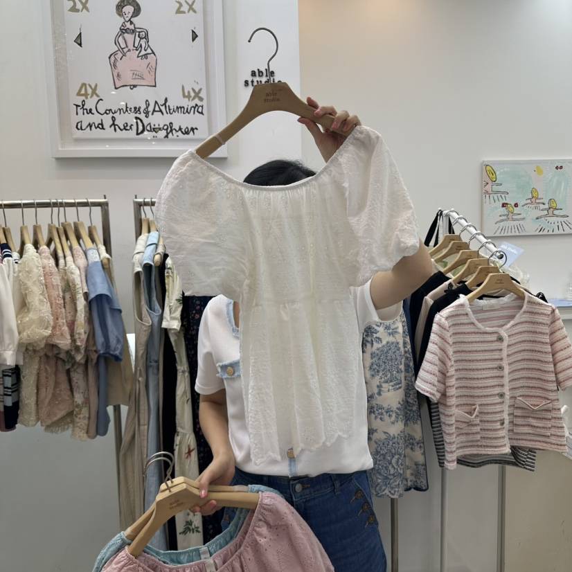 ABLESTUDIO韓國代購女裝新款時尚休閑人氣熱賣職業襯衫蕾絲衫ABLE STUDIO襯衫/蕾絲衫