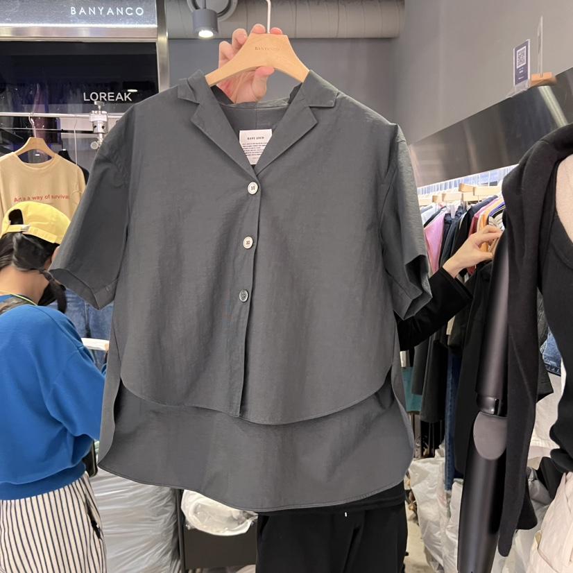 BANY ANCO韓國直郵女士新品真品休閑推薦時尚熱賣襯衫蕾絲衫BANY ANCO襯衫/蕾絲衫