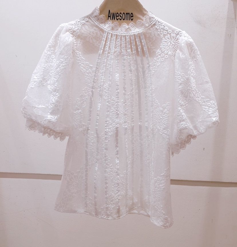 AWESOME-P東大門代購女裝新品真品休閑25春夏時尚襯衫蕾絲衫AWESOME-P襯衫/蕾絲衫