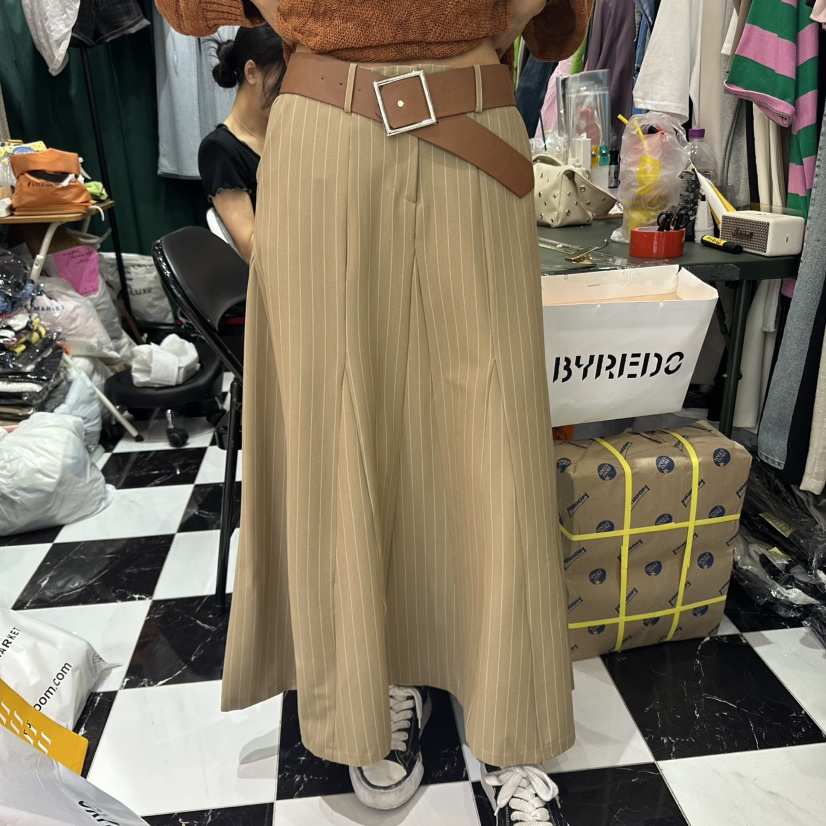 3COLOR韓國直郵㊣東大門實拍女裝新款熱賣長裙不含腰帶Three color長裙