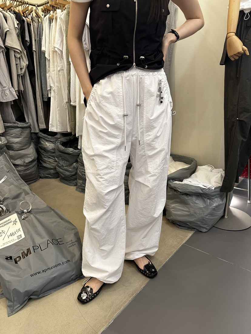 MONDAYMORING韓國㊣直郵東大門代購女裝新款25春夏休閑休閑褲MONDAYMORING休閑褲