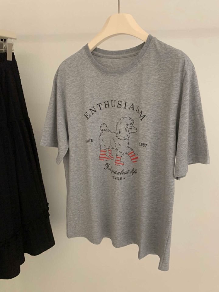 STAY HERE韓國直郵㊣女裝新品時尚25春夏推薦熱賣人氣休閑T恤STAY HERET恤
