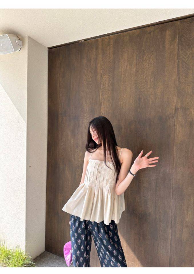 STAY HERE韓國㊣直郵東大門代購女裝新品時尚熱賣吊帶背心STAY HERE吊帶/背心