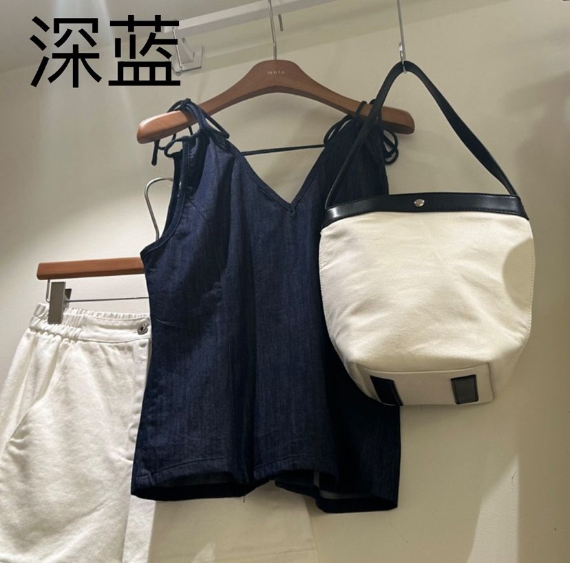 MELO韓國直郵㊣女裝新款時尚休閑人氣熱賣推薦25春夏吊帶背心MELO吊帶/背心
